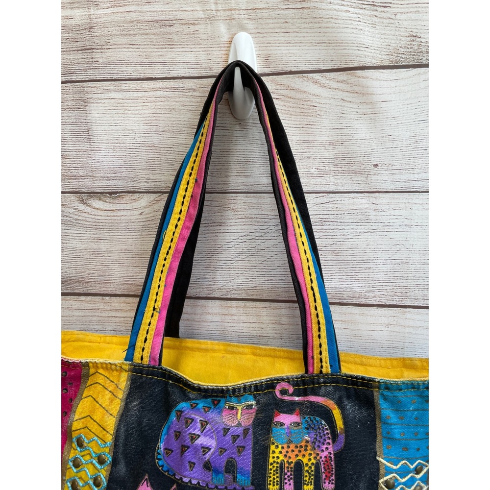 LAUREL BURCH CAT PRINT TOTE BAG - Picture 6 of 12